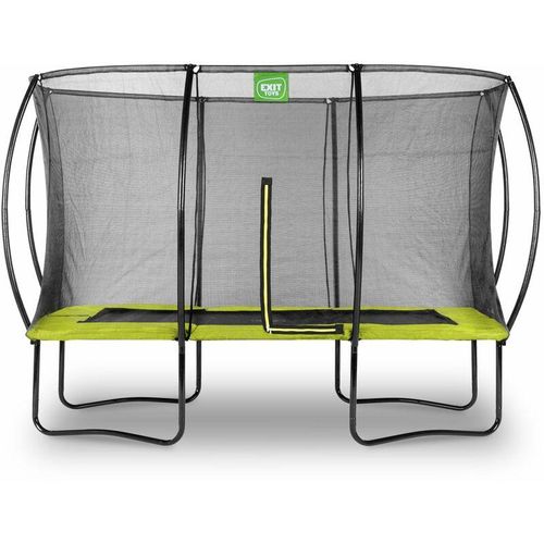 8719743250284 - Exit Toys Trampolin Silhouette Rechteckig 244x366 cm + Sicherheitsnetz grün