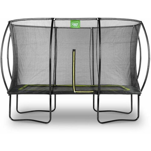 8719743250215 - Exit Toys Trampolin Silhouette Rechteckig 244x366 (8x12ft) + Sicherheitsnetz (Schwarz) schwarz