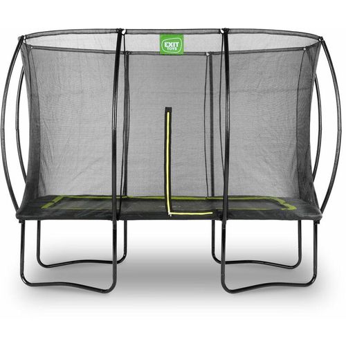 8719743250208 - Exit Toys Trampolin Silhouette Rechteckig 214x305 (7x10ft) + Sicherheitsnetz (Schwarz) schwarz