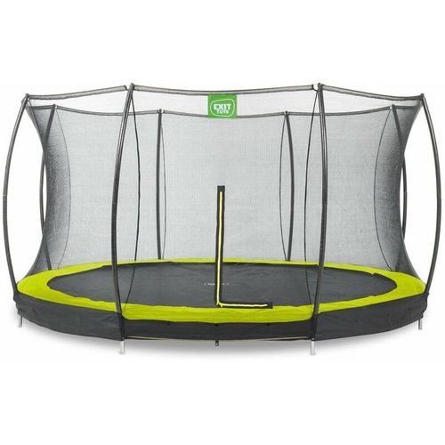 8719743250574 - Exit Toys - exit Silhouette Bodentrampolin ø366cm mit Sicherheitsnetz - grün - Grun