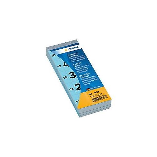 4008705048934 - HERMA Nummernetiketten 4893 Blau 28 x 56 mm 500 Blatt à 5 Etiketten