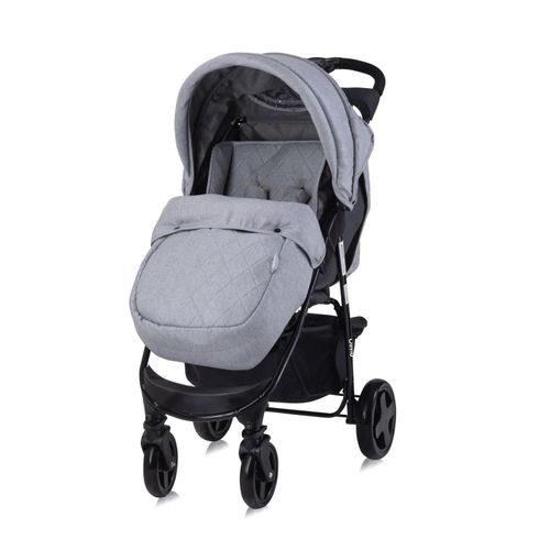 3800166102382 - Kinderwagen Buggy Olivia Zubehörbox Fußabdeckung verstellbar Korb grau