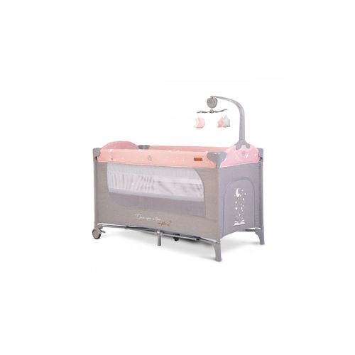 3800146248390 - Reisebett Once upon a time 2 Ebenen Seiteneingang Matratze Mobile rosa