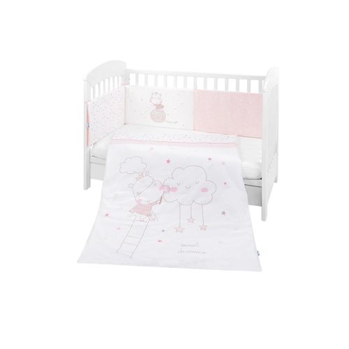 3801101021089 - Kikkaboo Bettwäsche 4-teilig Decke 135 x 95 cm Bezug Nestchen Bett 140 x 70 cm rosa 3801101021089 - Kikkaboo Bettwäsche 4-teilig Decke 135 x 95 cm Bezug Nestchen Bett 140 x 70 cm rosa