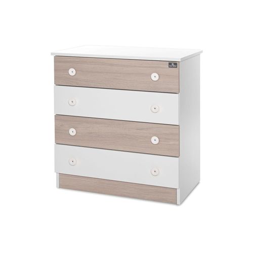 3800166107042 - Kommode Dresser 81 x 50 x 86 cm 4 große Schubladen schnelle Montage hellbraun weiß 3800166107042 - Kommode Dresser 81 x 50 x 86 cm 4 große Schubladen schnelle Montage hellbraun weiß