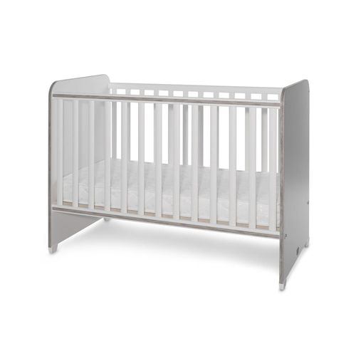 3800166105185 - Babybett Sweet Dream 124 x 68 x 95 cm Unterbettrahmen mit zwei Ebenen weiß grau 3800166105185 - Babybett Sweet Dream 124 x 68 x 95 cm Unterbettrahmen mit zwei Ebenen weiß grau