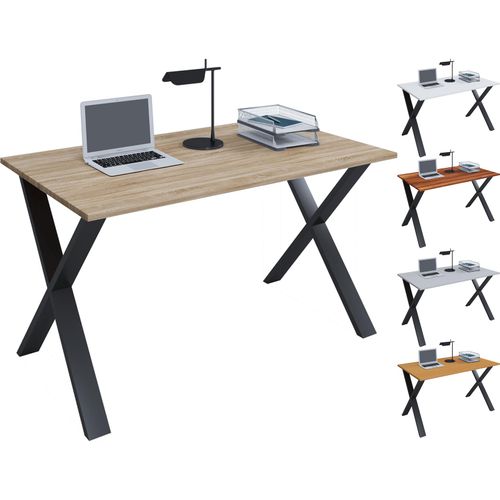 4051814379604 - Holz Schreibtisch H 76 x B 110 x T 80 cm Computertisch schlicht Füße aus hochwertigem Metall Arbeitstisch Büromöbel - Lona X 4051814379604 - Holz Schreibtisch H 76 x B 110 x T 80 cm Computertisch schlicht Füße aus hochwertigem Metall Arbeitstisch Büromöbel - Lona X