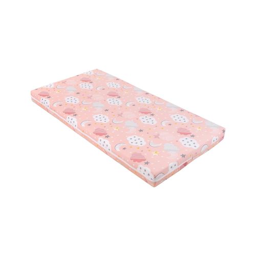 3801107030337 - Kikkaboo Kinderbett Matratze Fantasia Plus 140 x 70 x 8 cm Bezug abnehmbar rosa