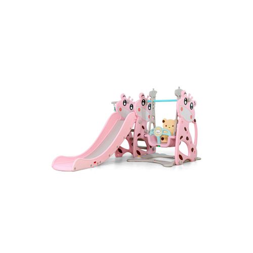 3800146220389 - Moni Kinderrutsche mit Schaukel Miki HBS18019 Basketballkorb verstellbar rosa 3800146220389 - Moni Kinderrutsche mit Schaukel Miki HBS18019 Basketballkorb verstellbar rosa