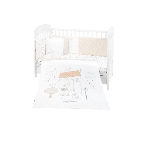 3801101060941 - Kikkaboo Babybettwäsche My Teddy 6-teilig Decke 135 x 95 cm Laken 120 x 60 cm weiß