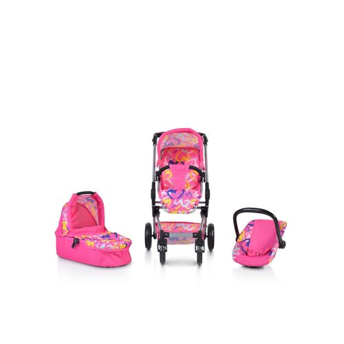 3800146267599 - Kombi-Puppenwagen Venera 3 in 1 Babywanne Sportsitz Babyschale Tasche rosa 3800146267599 - Kombi-Puppenwagen Venera 3 in 1 Babywanne Sportsitz Babyschale Tasche rosa
