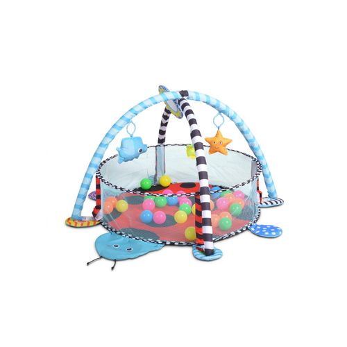 3800146267841 - Spielbogen Ladyfly 2 in 1 Krabbeldecke Bällebad 30 Bälle Stofftiere blau 3800146267841 - Spielbogen Ladyfly 2 in 1 Krabbeldecke Bällebad 30 Bälle Stofftiere blau