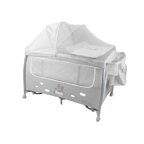 3801003010877 - Kikkaboo Reisebett Dreamy Bear 2 Ebenen Matratze Wickelauflage Wippfunktion grau 3801003010877 - Kikkaboo Reisebett Dreamy Bear 2 Ebenen Matratze Wickelauflage Wippfunktion grau