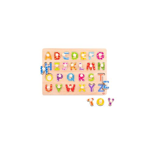 6970090043093 - Tooky Toy Kinder Alphabet Puzzle Holz TY852 bunte Buchstaben Steckspiel aus Holz bunt 6970090043093 - Tooky Toy Kinder Alphabet Puzzle Holz TY852 bunte Buchstaben Steckspiel aus Holz bunt