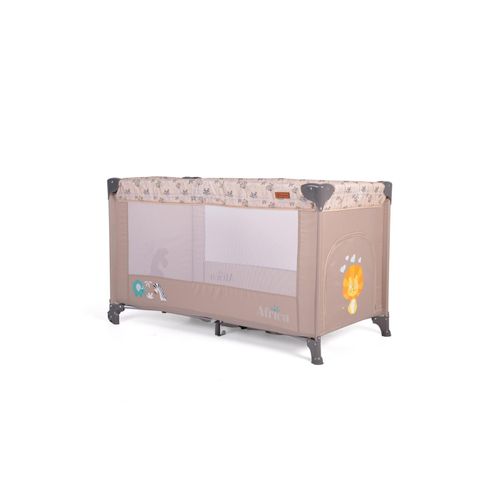3800146248222 - Reisebett Africa Laufstall Seiteneingang Matratze Sichtfenster Tasche beige