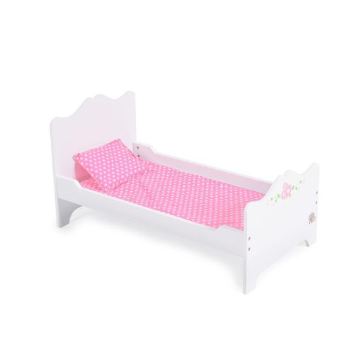 3800146222536 - Puppenbett PH12B019 aus Holz Maße 48 x 32 x 30 cm Kissen und Unterlage weiß 3800146222536 - Puppenbett PH12B019 aus Holz Maße 48 x 32 x 30 cm Kissen und Unterlage weiß