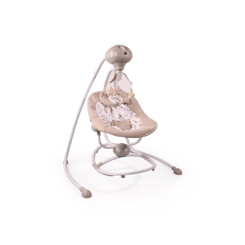 3800146247607 - Babywippe Woodsy 2 in 1 Remote 12 Melodien Timer 5 Stufen Mobile beige