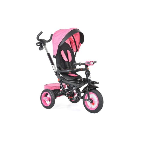 3800146230760 - Tricycle Dreirad Jockey Gummireifen Musik Sitz drehbar Schubstange verstellbar pink