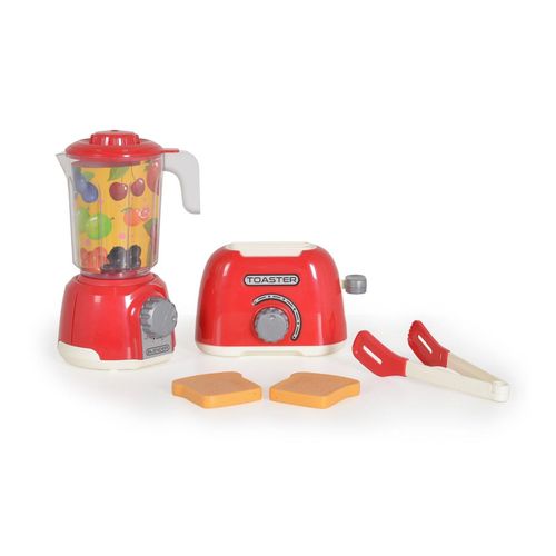 3800146269432 - Spielzeug Frühstücksset Toaster Entsafter zwei Toastscheiben eine Zange rot 3800146269432 - Spielzeug Frühstücksset Toaster Entsafter zwei Toastscheiben eine Zange rot