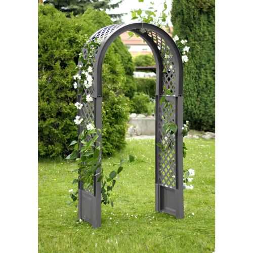 4013351379028 - Rosenbogen Rankhilfen grau Deko BxTxH 100x6x207 cm mit Erdspieß 4013351379028 - Rosenbogen Rankhilfen grau Deko BxTxH 100x6x207 cm mit Erdspieß