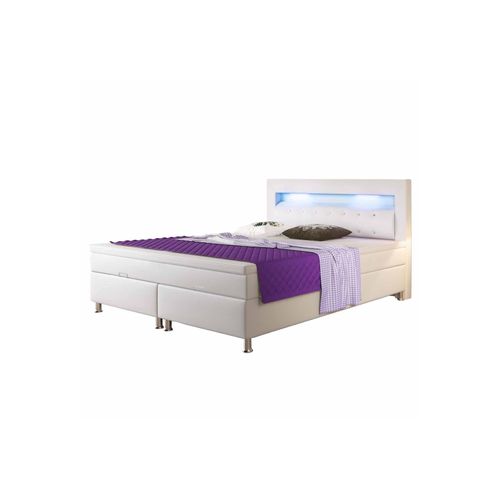 4065307005574 - Inter Handels Boxspringbett Monaco 180x200 cm mit Bettkasten - weiss