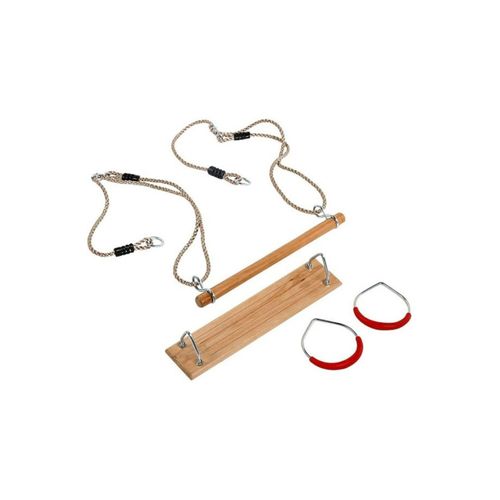 8710124136210 - Gymnastik Set 3 in 1 Schaukel Stange Ringe aus Holz Innen und aussen 8710124136210 - Gymnastik Set 3 in 1 Schaukel Stange Ringe aus Holz Innen und aussen