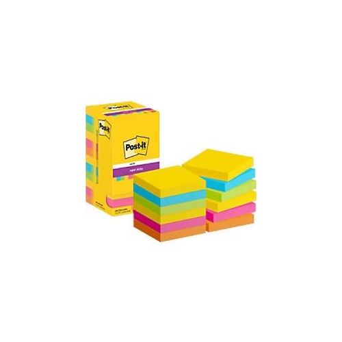 4064035065607 - Haftnotizen 654-12SS-CARN Super Sticky Notes Carnival Collection ultragelb paradiseblau limonengrün powerpink vitalorange 4064 12 Stück