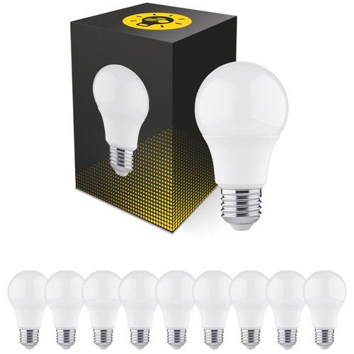 8719157043694 - Mehrfachpackung 10x led Glühbirne E27 Birne Matt 49W 470lm - 830 Ersatz für 40W - 3000K - Warmweiß