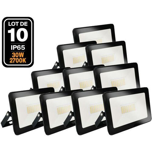 7061111542776 - Europalamp - 10 Projecteurs led 30W Ipad Blanc chaud 3000K Haute Luminosité