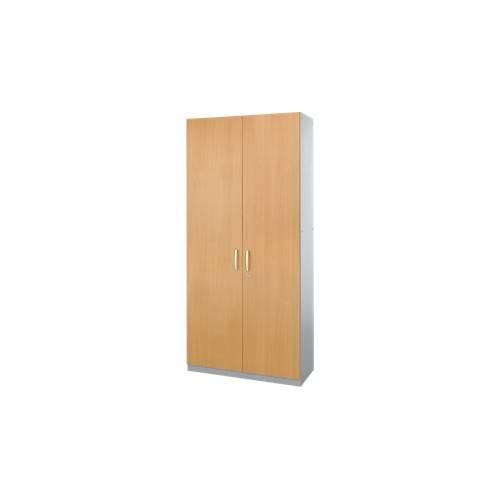 4250510835449 - Genius Flügeltürenschrank TETRIS SOLID Stahlkorpus 5 OH B 1200 mm abschließbar Buche-Dekor weißalu