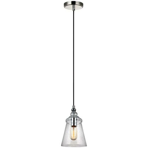 5024005389019 - Elstead - Lighting QN-LORAS-1MP quintiesse Hängeleuchte Loras E27 1x40W Stahl Chrom Blasenglas klar H34cm-4792cm Ø146cm dimmbar höhenverstellbar