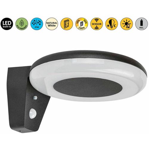 5996595770105 - 77010 Wandleuchte certovo schwarz led 4W IP44 4000K B22cm H10cm Ø185cm 3-stufen dimmbar - Rabalux