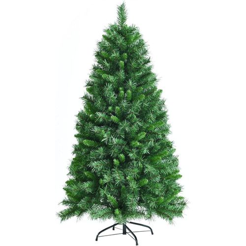 0661706104487 - 150cm Künstlicher Weihnachtsbaum Tannenbaum mit Metallstaender Weihnachten Kunstbaum Klappsystem Christbaum ideal für Zuhause Büro Geschaefte