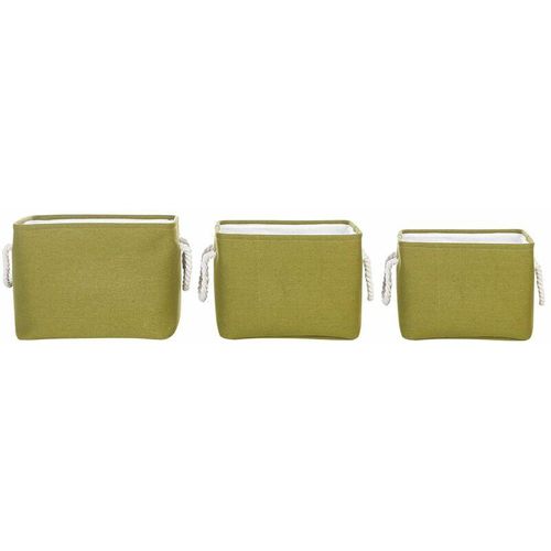 4255664813404 - Aufbewahrungskorb 3er Set Olivgrün Stoff Rechteckig Handgemacht mit Griffen aus Baumwolle Modern Accessoires Deko Bad Schlafzimmer Wohnzimmer - Weiß 4255664813404 - Aufbewahrungskorb 3er Set Olivgrün Stoff Rechteckig Handgemacht mit Griffen aus Baumwolle Modern Accessoires Deko Bad Schlafzimmer Wohnzimmer - Weiß
