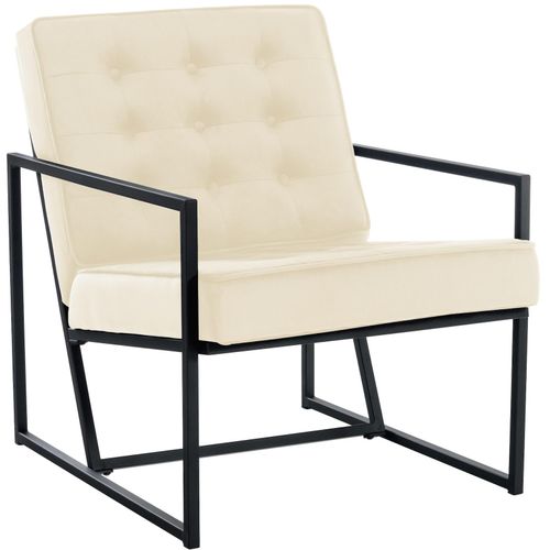 4251756481674 - Lounger Avon Samt - Lesesessel Mit Gestepptem Samtbezug Und Stabilem Metallgestell 4251756481674 - Lounger Avon Samt - Lesesessel Mit Gestepptem Samtbezug Und Stabilem Metallgestell