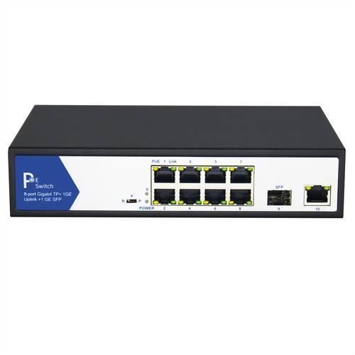 7630049613041 - VALUE PoE+ Gigabit Ethernet Switch 8+2 Uplink Ports (1x GbE und 1x SFP)