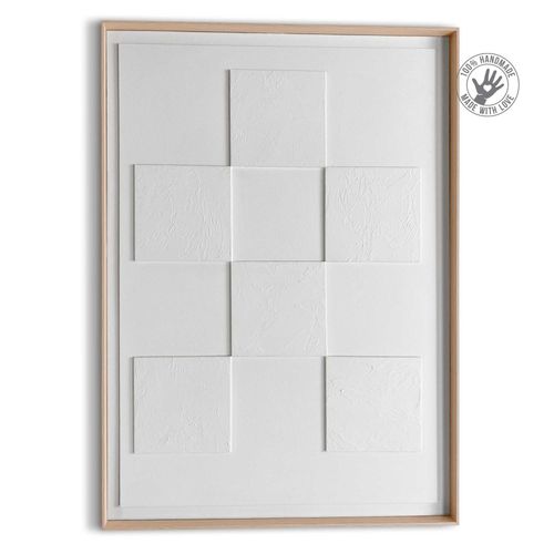 8714597636185 - Bild REINDERS Quadratisch weiß Bilder B H T 50cm x 70cm x 3cm Holz B50cm H70cm T3cm 8714597636185 - Bild REINDERS Quadratisch weiß Bilder B H T 50cm x 70cm x 3cm Holz B50cm H70cm T3cm