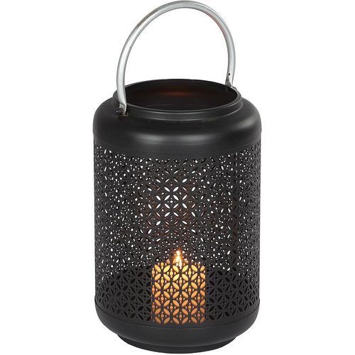 4050223382182 - Kerzenlaterne Laterne mit Silber-Griff - (H) 42 cm Kerzenhalter Gr B H T 20 cm x 42 cm x 20 cm schwarz Kerzenhalter 4050223382182 - Kerzenlaterne Laterne mit Silber-Griff - (H) 42 cm Kerzenhalter Gr B H T 20 cm x 42 cm x 20 cm schwarz Kerzenhalter