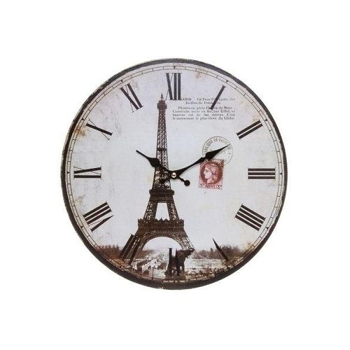 4250965945458 - Wanduhr MYFLAIR MÖBEL & ACCESSOIRES Eiffelturm II Wanduhren Gr B H 4 cm x 338 cm weiß Wanduhren römische Ziffern 338 cm