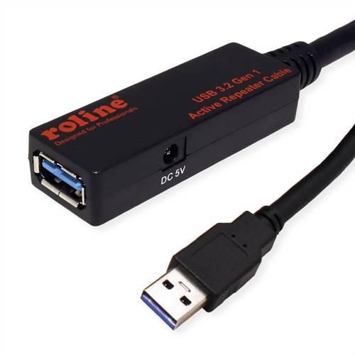 7630049617841 - Roline USB-Kabel USB 32 Gen1 (USB 30   USB 31 Gen1) USB-A Stecker USB-A Buchse 1000 m Schwarz 12041070