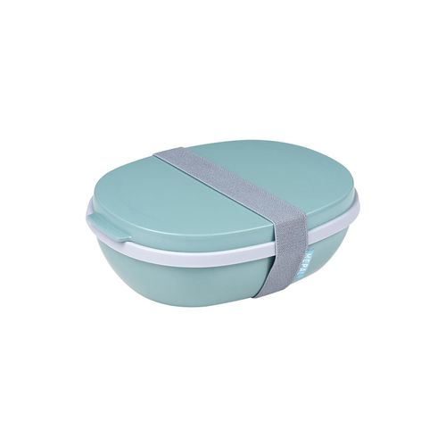 8711269935249 - MEPAL Lunchbox Ellipse duo 75 cm hoch 825 + 600 ml nordic green