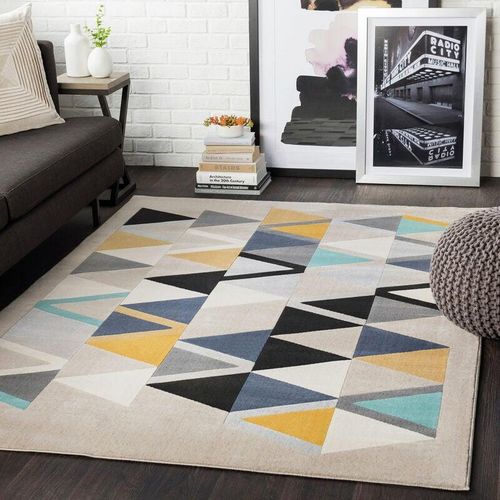 0889292340526 - Teppich SURYA Geometric 2349 Teppiche Gr B L 200 cm x 275 cm 11 mm 1 St bunt (multi) Esszimmerteppiche Skandi Design Modern Boho Kurzflor Wohnzimmerteppich Schlafzimmer