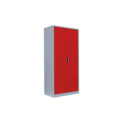 4061815522558 - Stahlschrank 530344 feuerrot lichtgrau 925 x 422 x 1950 cm aufgebaut  4061815522558 LÜLLMANN