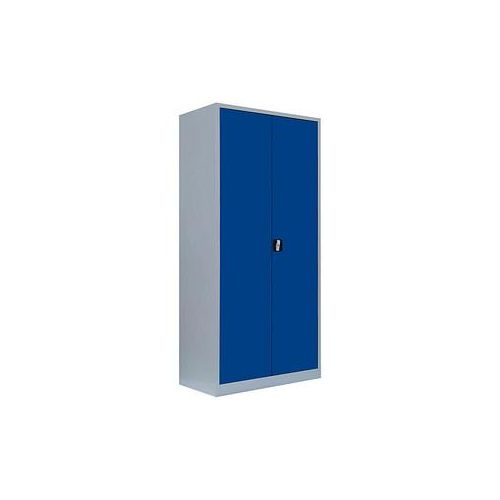 4061815522657 - Stahlschrank 530351 enzianblau lichtgrau 925 x 500 x 1950 cm aufgebaut  4061815522657 LÜLLMANN