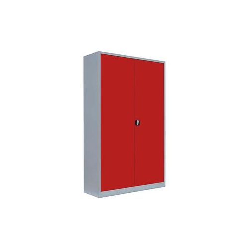 4061815522985 - Stahlschrank 530384 feuerrot lichtgrau 1200 x 600 x 1950 cm aufgebaut  4061815522985 LÜLLMANN