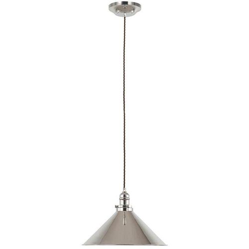 5024005370505 - Lighting pv-sp-pn Hängeleuchte Provence 1xE27 100 Baustahl Nickel poliert H28cm-200cm Ø37cm dimmbar höhenverstellbar - Elstead