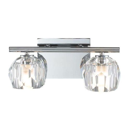 5024005589112 - Lighting QN-REGALIA2-PC-BATH quintiesse Wandleuchte Regalia 2 x 3W led G9 IP44 3000K Stahl Chrom poliert Kristallglas klar H152cm B334cm dimmbar