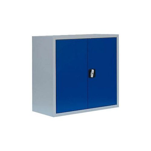 4061815522022 - Stahlschrank 530301 enzianblau lichtgrau 800 x 383 x 750 cm aufgebaut  4061815522022 LÜLLMANN