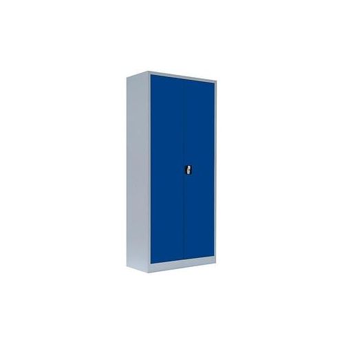 4061815522411 - Stahlschrank 530331 enzianblau lichtgrau 800 x 383 x 1800 cm aufgebaut  4061815522411 LÜLLMANN