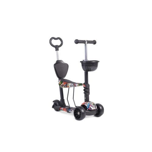 3800146226060 - Kinderroller Rutscher Pixy Vorderkorb Hinterradbremse Griffhöhe verstellbar schwarz